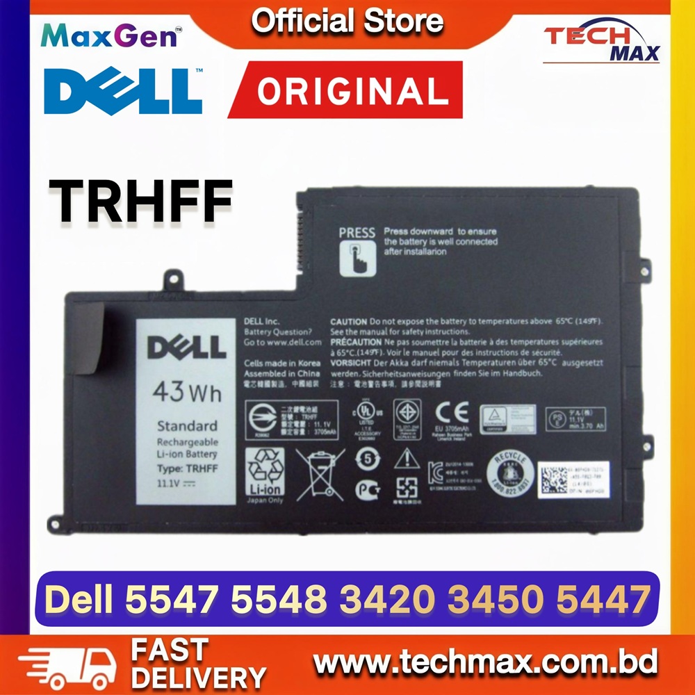 Original Dell TRHFF Battery For Dell Inspiron 14 5442, 5443, 5445, 5447, 5448, 5457, Inspiron 15 5542, 5543, 5545, 5547, 5548, 5557, Latitude 14 3450, Latitude 15 3550 Series Laptop Battery 1 Original Dell TRHFF Battery for Inspiron 5442 5443 5447 5542 Latitude 3450 Laptop Battery