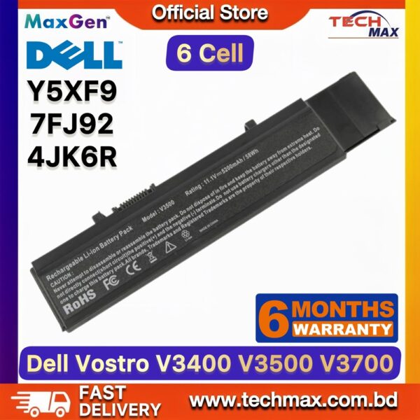 Dell Y5XF9 7FJ92 4JK6R Battery for Vostro V3400 V3500 V3700 Laptop