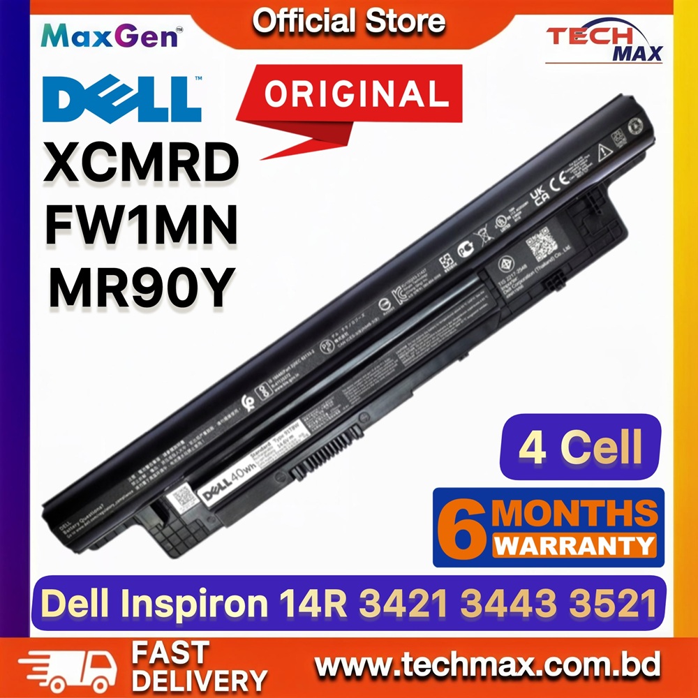 Original Dell XCMRD Battery For Dell Inspiron 14 3421, 3437, 5421, 5437, Inspiron 15 3521, 3531, 3537, 3541, 3542, 3543, 5521, 5537, Inspiron 17 3721, 3737, 5721, 5737, Latitude 3440, 3540, Vostro 2421, 2521 Series Laptop Battery 1 Original Dell XCMRD Battery for Inspiron 14 3421 15 3521 17 3721 Laptop Battery
