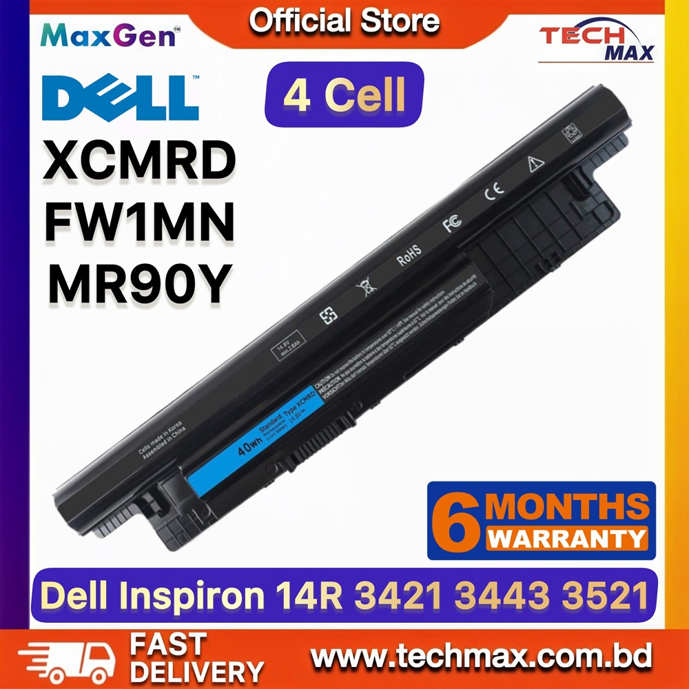 Dell XCMRD Battery For Dell Inspiron 14 3421, 3437, 5421, 5437, Inspiron 15 3521, 3531, 3537, 3541, 3542, 3543, 5521, 5537, Inspiron 17 3721, 3737, 5721, 5737, Latitude 3440, 3540, Vostro 2421, 2521 Series Laptop Battery 1 Dell XCMRD Battery for Inspiron 14 3421 15 3521 17 3721 Laptop Battery