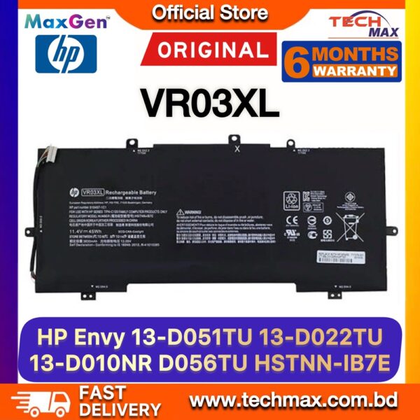 Original HP VR03XL Battery for Envy 13-D Series Laptop Battery