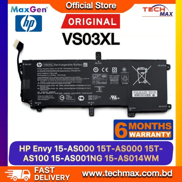 Original HP VS03XL Battery for Envy 15-AS 15T-AS Series Laptop Battery