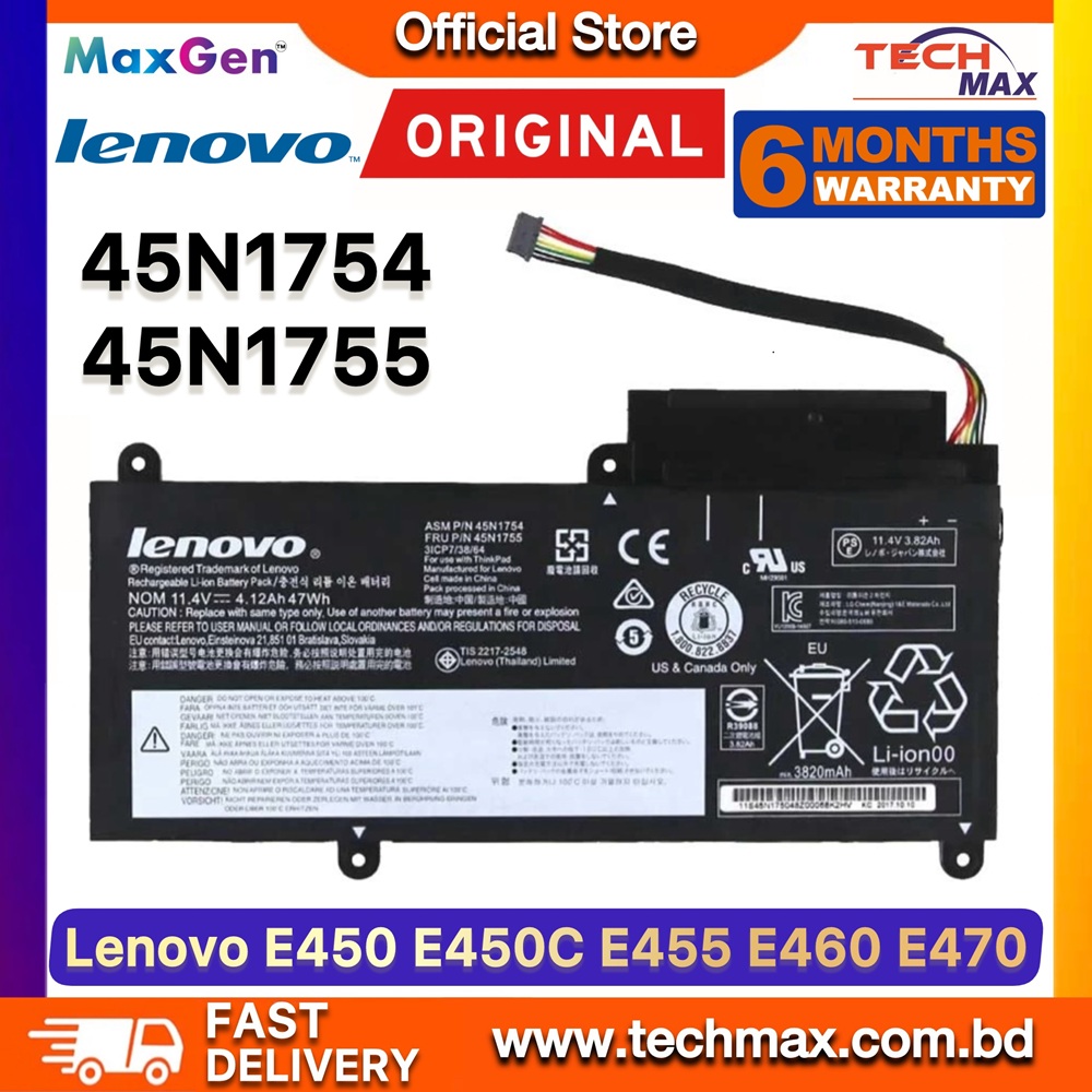 Original Lenovo 45N1752, 45N1754 Battery For Lenovo ThinkPad E450, E450c, E455, E460, E460c, E465, E470, E475, 45N1753, 45N1755, 45N1756, 45N1757 Series Laptop Battery 1 Original Lenovo 45N1752 45N1754 Battery for ThinkPad E450 E460 E470 E475 Laptop Battery