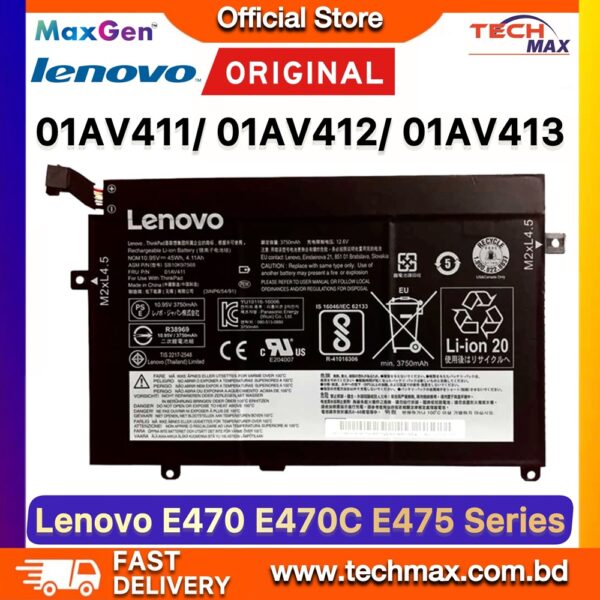 Original Lenovo 01AV411 01AV412 Battery for ThinkPad E470 E470C E475 20H1 Laptop Battery