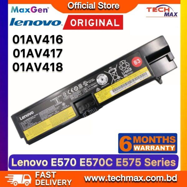 Original Lenovo 01AV414 01AV415 Battery for ThinkPad E570 E570C E575 Laptop Battery
