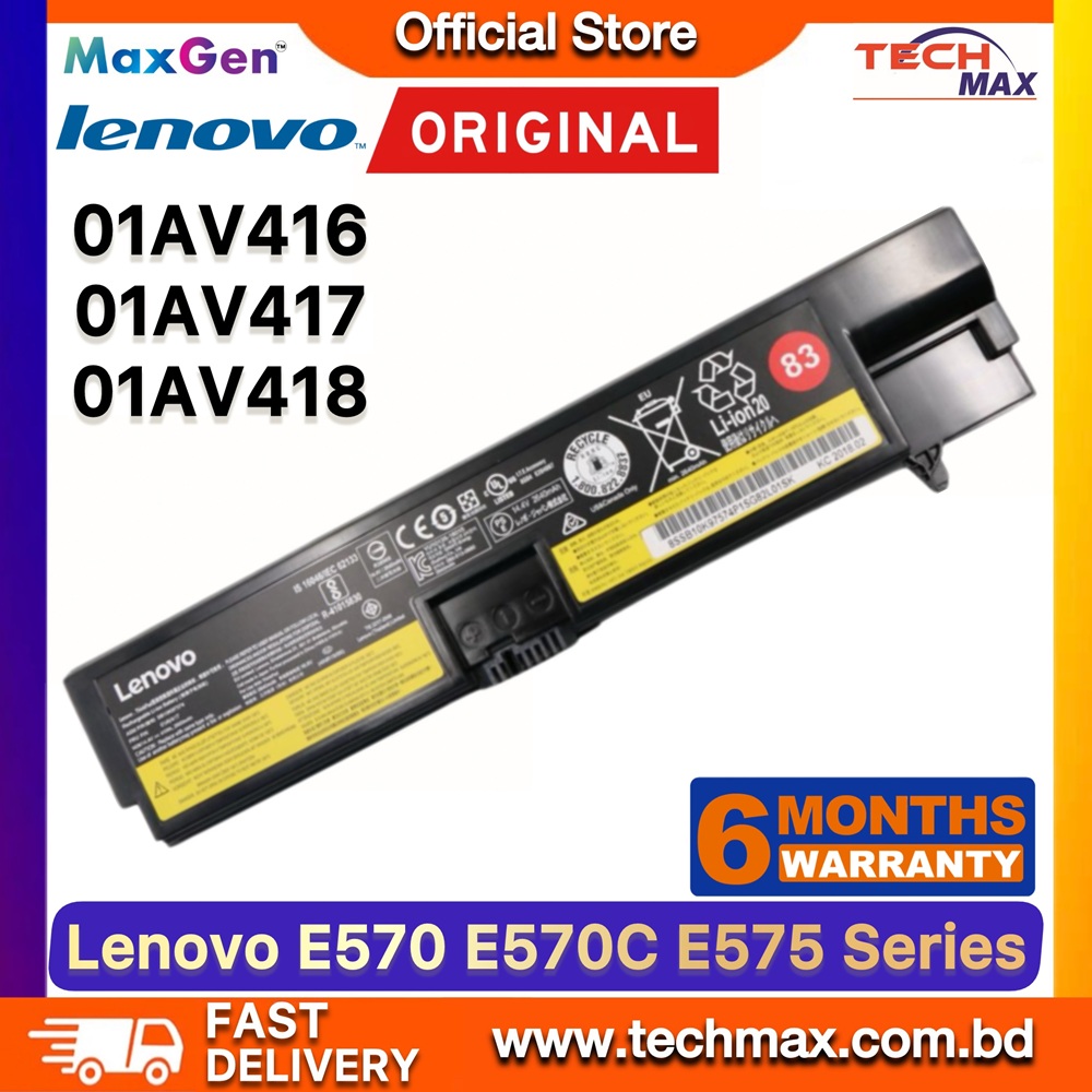 Original Lenovo 01AV414, 01AV415 Battery For Lenovo ThinkPad E570, E570C, E575, 01AV416, 01AV417, 01AV418 Series Laptop Battery 1 Original Lenovo 01AV414 01AV415 Battery for ThinkPad E570 E570C E575 Laptop Battery