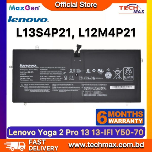 Lenovo L13S4P21 L12M4P21 Battery for Yoga 2 Pro 13-IFI 2-in-1 Laptop Battery