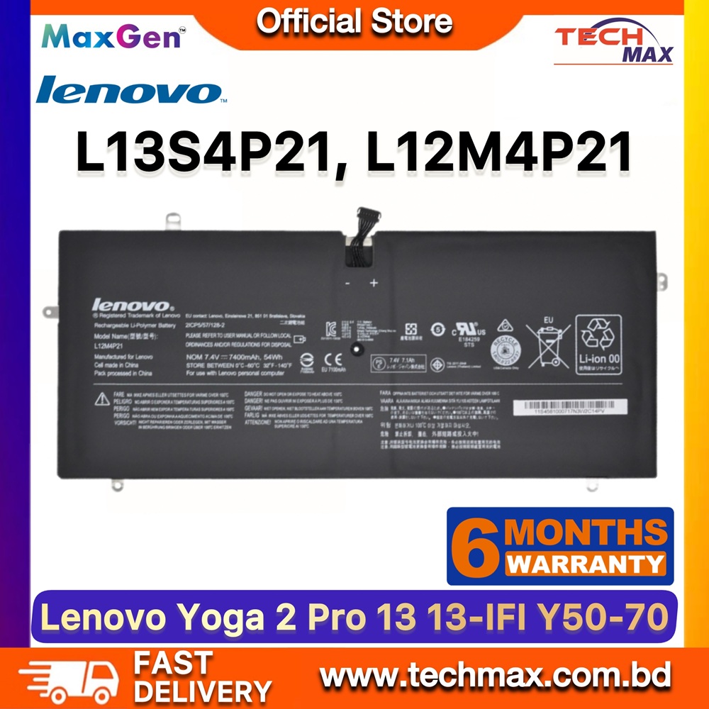Lenovo L13S4P21, L12M4P21 Battery For Lenovo Yoga 2 Pro 13-IFI (2-in-1), Pro-13 59-382893, 121500156, 121500225 Series Laptop Battery 1 Lenovo L13S4P21 L12M4P21 Battery for Yoga 2 Pro 13-IFI 2-in-1 Laptop Battery