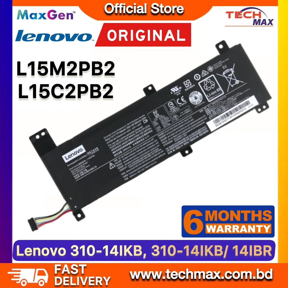 Original Lenovo L15C2PB2, L15M2PB2 Battery For Lenovo IdeaPad 310-14IKB, 310-14ISK, 310-14IAP, 310-14ISK, 80UG, 80SL, 80TU, 80TS, L15L2PB2, L15C2PB4, 5B10K87712 Series Laptop Battery 1 Original Lenovo L15C2PB2 L15M2PB2 Battery for IdeaPad 310-14IKB 310-14ISK 310-14IAP Laptop Battery