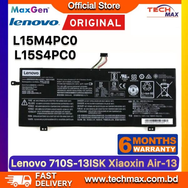 Original Lenovo L15M4PC0 L15L4PC0 Battery for IdeaPad 710S 13ISK 13IKB V730-13 Laptop Battery