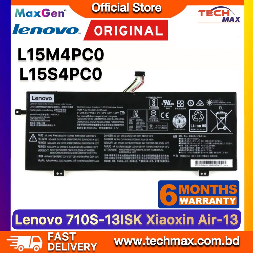Original Lenovo L15M4PC0, L15L4PC0 Battery For Lenovo IdeaPad 710S-13ISK, 710S-13IKB, 710S Plus-13ISK, 710S Plus-13IKB, 710S Plus Touch-13IKB, V730-13, V730-13-81AV, L15M6PC0, L15S4PC0 Series Laptop Battery 1 Original Lenovo L15M4PC0 L15L4PC0 Battery for IdeaPad 710S 13ISK 13IKB V730-13 Laptop Battery