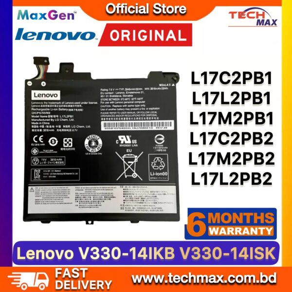 Original Lenovo L17C2PB2 L17L2PB1 Battery for IdeaPad V330-14IKB V130-14IKB Laptop Battery