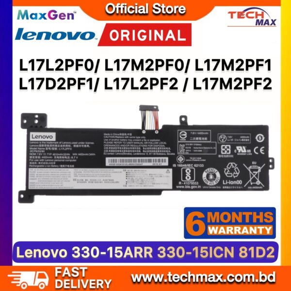 Original Lenovo L17M2PF0 L17M2PF1 Battery for IdeaPad 330-15ARR 330 Touch-15ARR 330-15ICN Laptop Battery