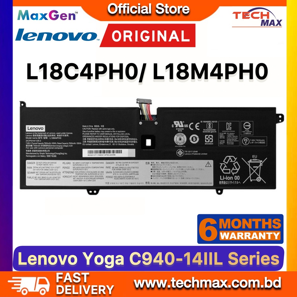 Original Lenovo L18C4PH0, L18M4PH0 Battery For Lenovo IdeaPad Yoga C940-14IIL, 5B10T11585, 5B10T11586, 5B10T11686, 5B10W67374, 5B10W67180, SB10W67323, SB10W67416 Series Laptop Battery 1 Original Lenovo L18C4PH0 L18M4PH0 Battery for IdeaPad Yoga C940-14IIL Laptop Battery