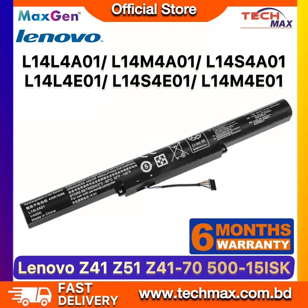 Lenovo L14L4A01, L14M4A01 Battery For Lenovo IdeaPad 500-15ACZ, 500-15ISK, Z41, Z41-70, Z41-70-ITH, Z41-70-IFI, Z41-70-ISE, Z51, Z51-70, Z51-70-ITH, Z51-70-IFI, Z51-70-ISE, Xiaoxin V4000-ISE, Xiaoxin V4000-Y50C, L14S4A01, L14L4E01, L14M4E01, L14S4E01 Series Laptop Battery 1 Lenovo L14L4A01 L14M4A01 Battery for IdeaPad 500 Z41 Z51 V4000 Laptop Battery