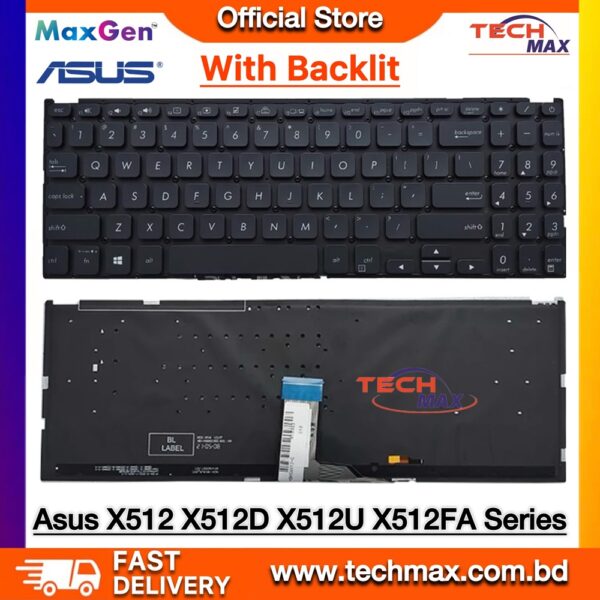 ASUS VivoBook X512 Backlit Keyboard For X512FA X512FB X512FL X512FJ Backlit Laptop Keyboard