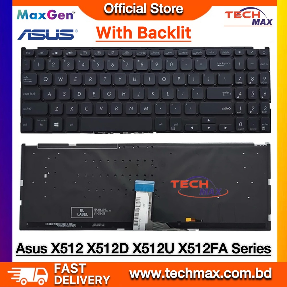ASUS VivoBook 15 X512, X512D, X512DA, X512DK, X512F, X512FA, X512FB, X512FJ, X512FL, X512FG, X512JA, X512JB, X512JP, X512U, X512UA, X512UB, X512UF, F512D, F512DA, F512FA, F512FB, F512FJ, F512FL, F512FG, F512J, F512JA, F512UA, F512UF, S512F, S512FA, S512FB, S512FL, S512FJ, S512UA, S512JP, S512DA, P1504, P1504D, P1504F, P1504J, P1504U, A512FL, A516,R564, V5000FL, FL8700, Y5200 Series Backlit Laptop Keyboard 1 ASUS VivoBook 15 X512FA X512FB X512FL X512FJ Backlit Laptop Keyboard