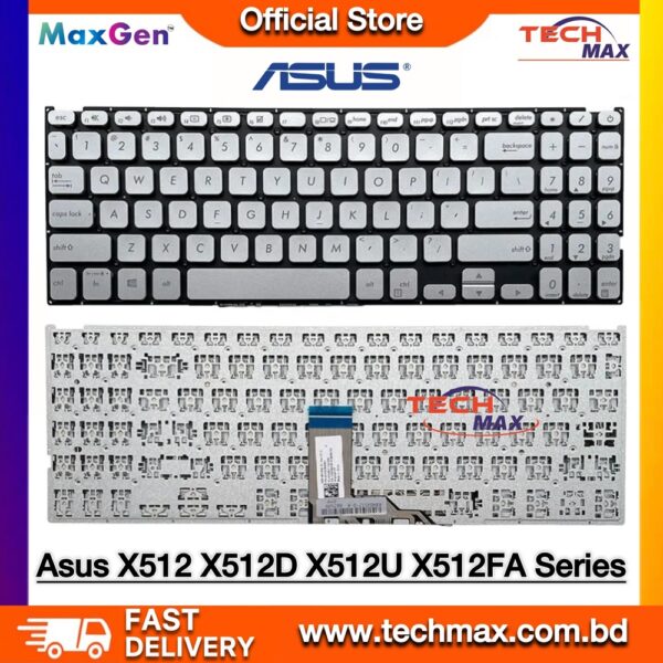 ASUS VivoBook X512 Original Silver Keyboard for ASUS VivoBook 15 X512FA X512FB X512FL X512FJ X512UB X512JA X512JP X512JF Original Silver Laptop Keyboard