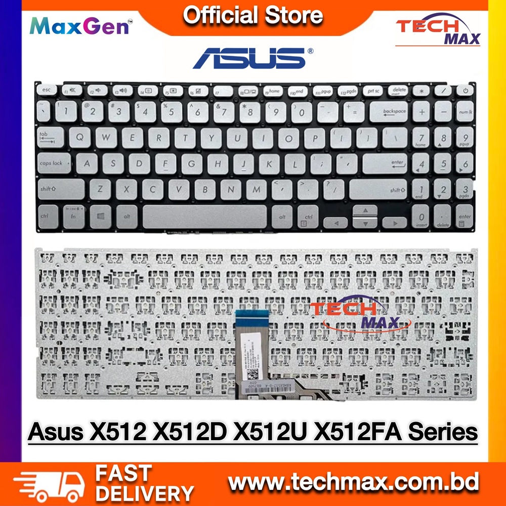 ASUS VivoBook 15 X512, X512D, X512DA, X512DK, X512F, X512FA, X512FB, X512FJ, X512FL, X512FG, X512JA, X512JB, X512JP, X512U, X512UA, X512UB, X512UF, F512D, F512DA, F512FA, F512FB, F512FJ, F512FL, F512FG, F512J, F512JA, F512UA, F512UF, S512F, S512FA, S512FB, S512FL, S512FJ, S512UA, S512JP, S512DA, P1504, P1504D, P1504F, P1504J, P1504U, A512FL, A516,R564, V5000FL, FL8700, Y5200 Series Original Silver Laptop Keyboard 1 ASUS VivoBook X512 Original Silver Keyboard for ASUS VivoBook 15 X512FA X512FB X512FL X512FJ X512UB X512JA X512JP X512JF Original Silver Laptop Keyboard