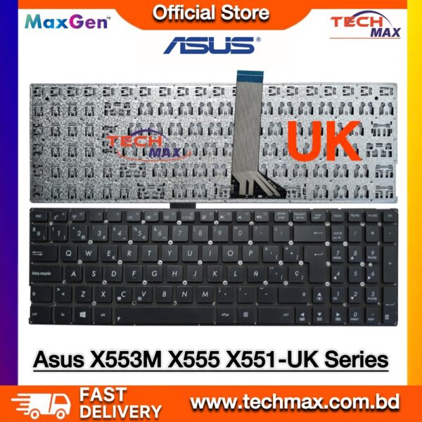 ASUS X503 X551 X553 X555 UK Layout Keyboard For ASUS X503 X551 X553 X554 X555 A555 F555 K555 UK Layout Laptop Keyboard
