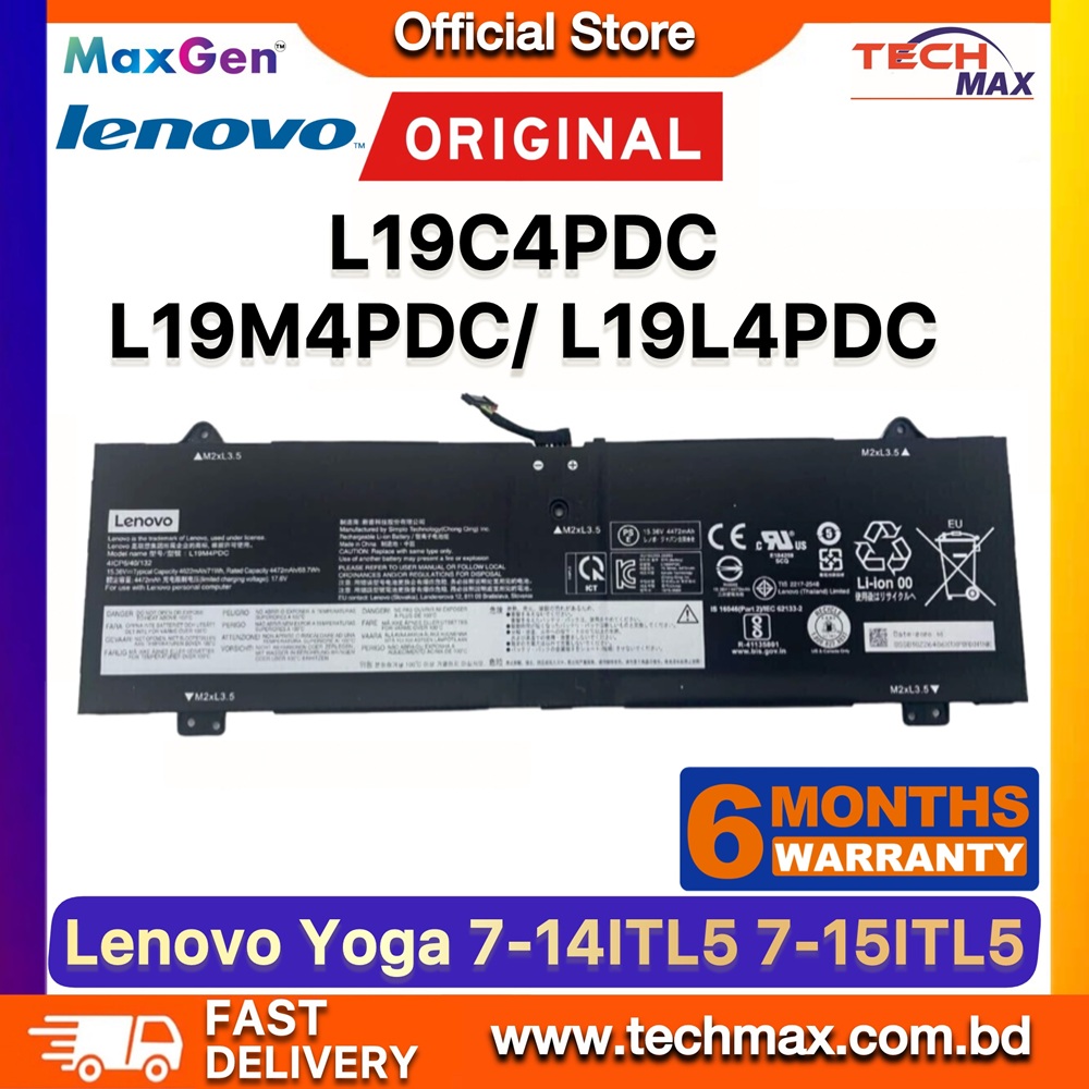 Original Lenovo L19C4PDC, L19M4PDC Battery For Lenovo IdeaPad Yoga 7-14ITL5 (82BH,82LW), Yoga 7-15ITL5 (82BJ), Yoga 7-14ACN6 (82N7), Yoga 7-14ARB7, Yoga 14cACN, Yoga 14cITL, L19L4PDC Series Laptop Battery 1 Original Lenovo L19C4PDC L19M4PDC Battery for Yoga 7-14ITL5 82BH 82LW Yoga 7-15ITL5 82BJ Laptop Battery
